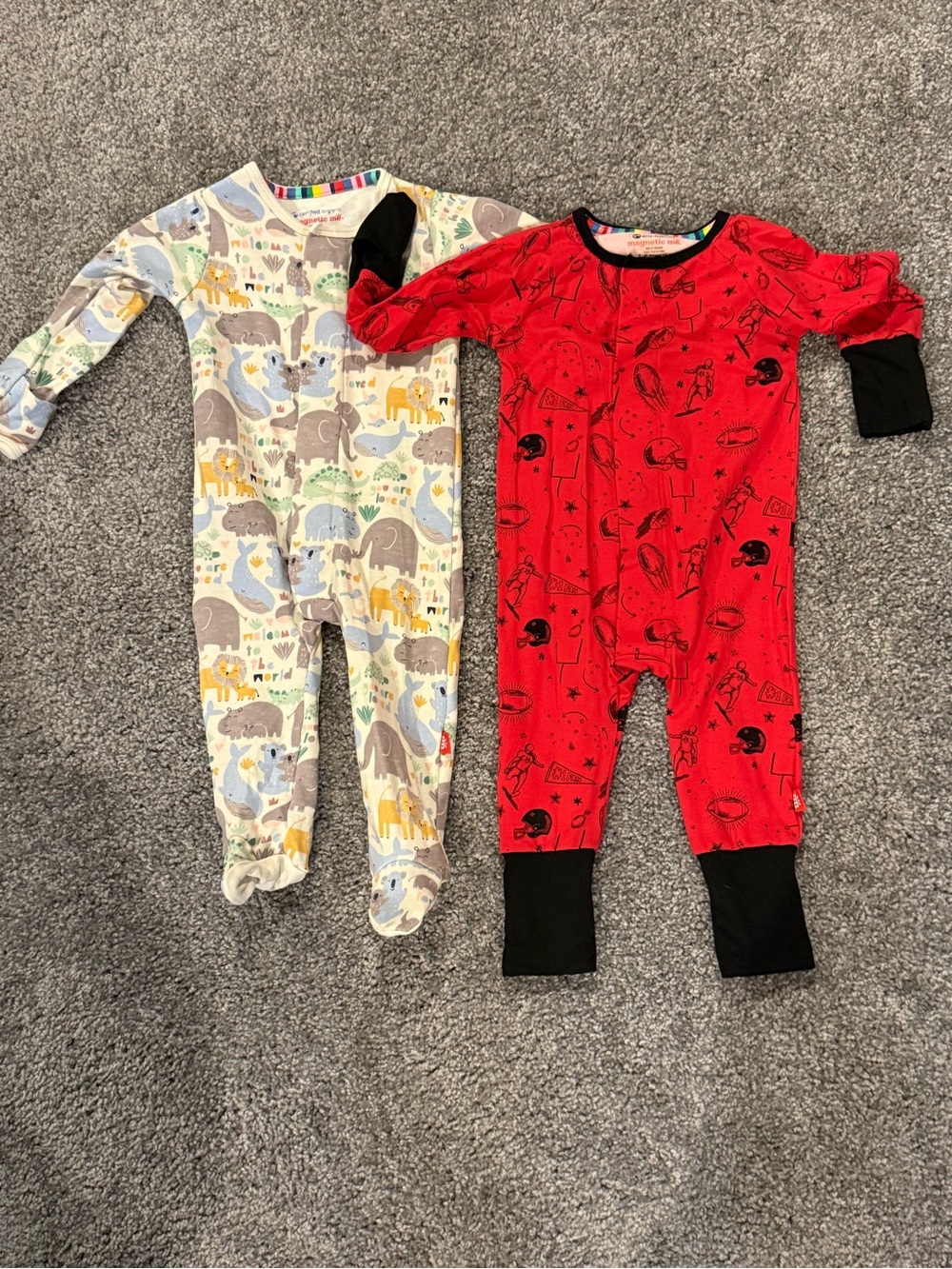 Magnetic Me Two 3-6 Month sleepers. One footie